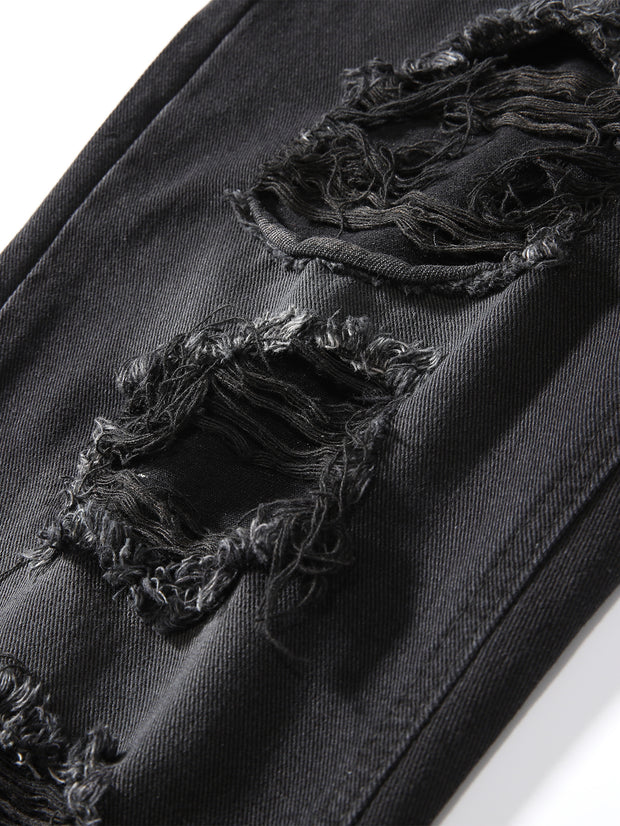 European And American Women Ripped Loose Jeans