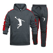 Autumn and Winter Tracksuit Men 2 Pieces Set Sweatshirt + Sweatpants Sportswear Hoodies Casual Mens Clothing Hoodies Suit