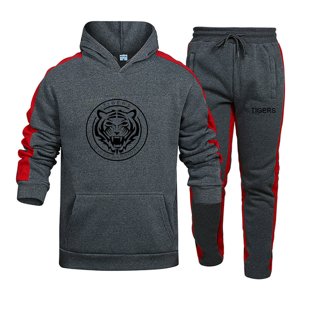 Autumn and Winter Tracksuit Men 2 Pieces Set Sweatshirt + Sweatpants Sportswear Hoodies Casual Mens Clothing Hoodies Suit