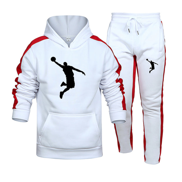 Autumn and Winter Tracksuit Men 2 Pieces Set Sweatshirt + Sweatpants Sportswear Hoodies Casual Mens Clothing Hoodies Suit