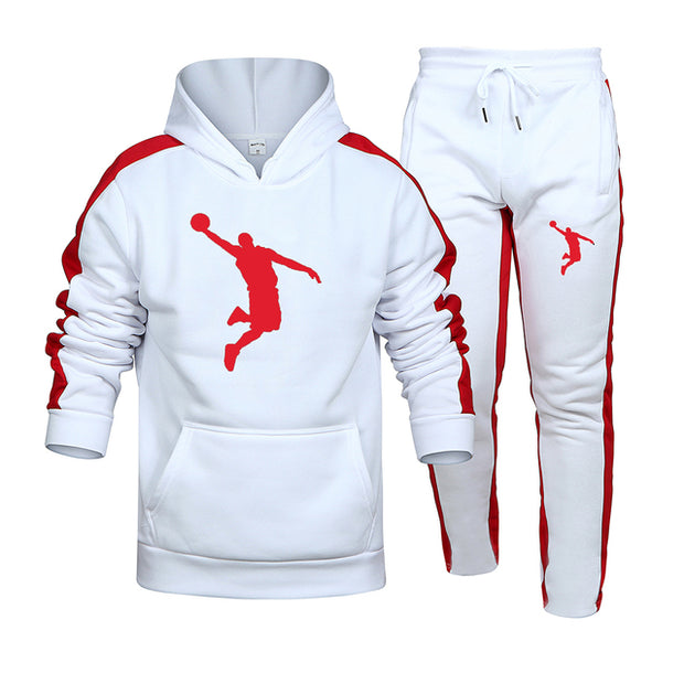 Autumn and Winter Tracksuit Men 2 Pieces Set Sweatshirt + Sweatpants Sportswear Hoodies Casual Mens Clothing Hoodies Suit