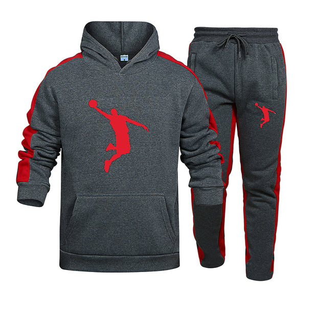 Autumn and Winter Tracksuit Men 2 Pieces Set Sweatshirt + Sweatpants Sportswear Hoodies Casual Mens Clothing Hoodies Suit