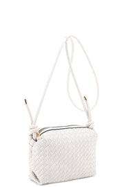 Braid Texture Zipper Crossbody Bag