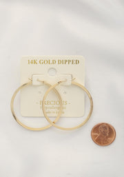 Square Edge Metal Hoop Earring