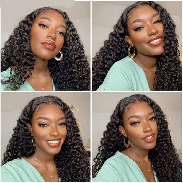 BAHW Hair Brazilian Kinky Curly Bundles With Closure 3 Bundles Human Hair With Closure Remy Hair Weave Bundles With Closure 30''