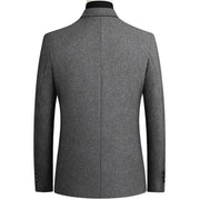 High Quality Men&#39;s Wool Suit Coat Wool Blends Casual Blazers Men Suit Top Male Solid Business Casual Mens Coats and Jackets