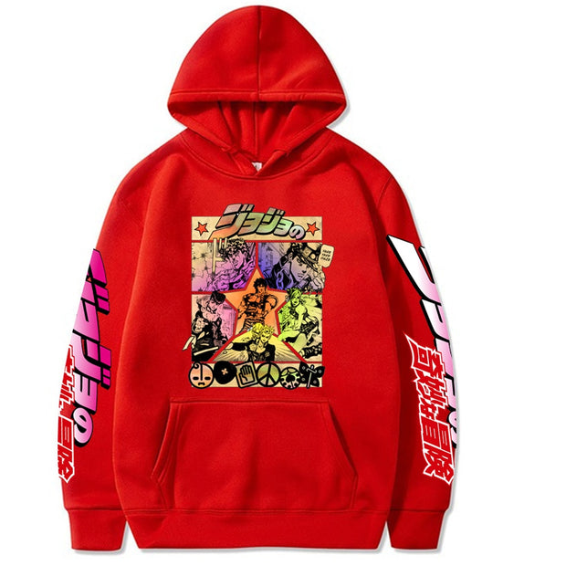 2021 Harajuku JOJO&#39;s Bizarre Adventure Unisex Hoodies Japanese Anime JOJO Printed Men&#39;s Hoodie Streetwear Casual Sweatshirts