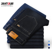 Coton hommes jean Denim pantalon marque classique vêtements salopette pantalon droit pour hommes noir surdimensionné grande taille 35 40 42 44 46