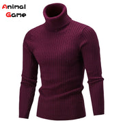 Winter Warm Turtleneck Sweater Casual Men&#39;s Rollneck Warm Knitted Sweater Keep Warm Men Jumper  Knit Woolen Sweater