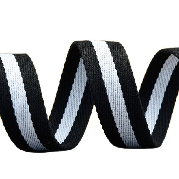 Men&#39;s and Women&#39;s Spring and Autumn Youth Double Ring Buckle Color Matching Adjustable Length Jeans Canvas Belt