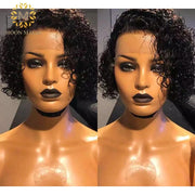 13x4 Curly Bob Lace Front Wigs 4x4 6x6 Lace Closure Wig Short Bob Wig Lace Front Human Hair Wigs Pixie Cut Lace Wig 250 Density