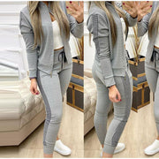 Patchwork Sequin Women&#39;s Tracksuit Zipper Long Sleeve Coat Drawstring Pants Female Sports Sets 2021 New Thin Fashion Ladies Suit