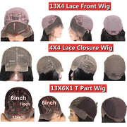 ALICE Highlight Wave 13x4 Lace Front Human Hair Wigs 180 Density Brazilian Hair With Baby Hair Pre-Plucked For Black Women