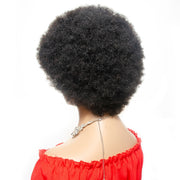 Short Afro Wig Brazilian Human Hair Wigs for Woman Remy Glueless Afro Kinky Curly Wig 150% Density Natural Color Remy Yepei Hair