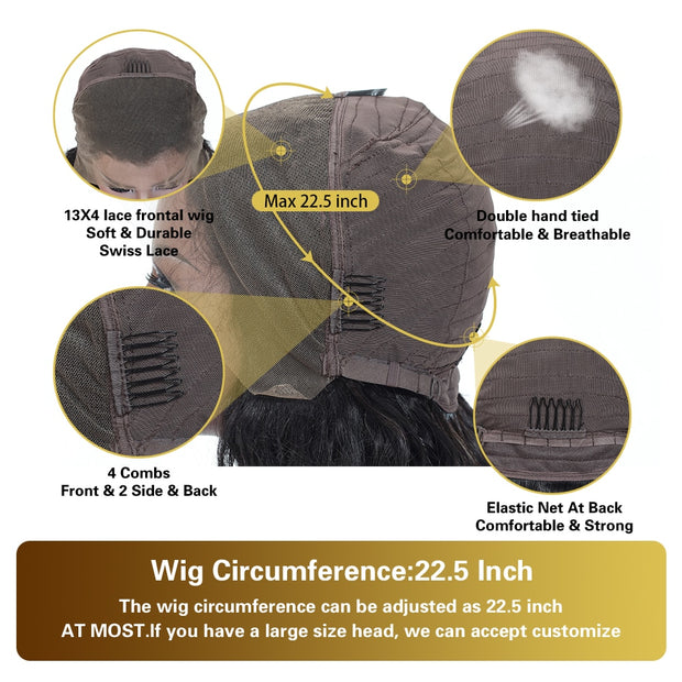 Royal Lace Front Wig 10A Deep Curly Wave Lace Front Wig  Remy Brazilian Human Hair Pre Plucked Lace Front Wigs For Black Women