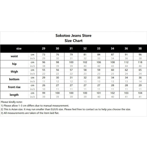 Men&#39;s White Letters Numbers Print Black Jeans Trendy Sim Fit Stretch Denim Pencil Pants Trousers