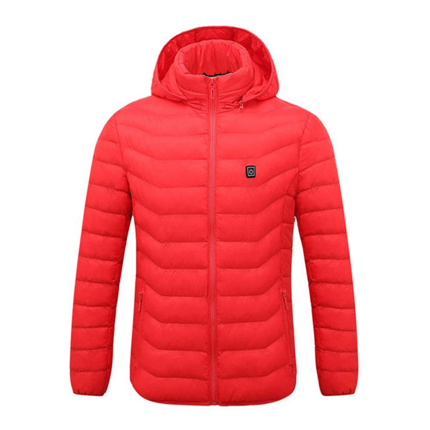 Thicken Electric Heated Jackets Down USB Down Cotton Outdoor Coat Hooded Winter Thermal Warmer Jackets Winter Outdoor