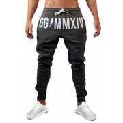 Black Joggers Sweatpants Men Cotton Print Casual Pants Gym Fitness Slim Drawstring Trousers Male Sportswear Running Track pants