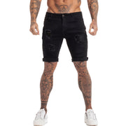 Hommes Shorts Jeans Denim Shorts Noir Taille Haute Déchiré D'été Jeans Shorts Pour Hommes Marque Plus La Taille Casual Streetwear dk03