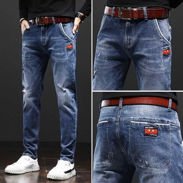 Design Denim Skinny Jeans Distressed Men New 2020 Spring Autumn Clothing Good Quality Men Designer Jeans for Men