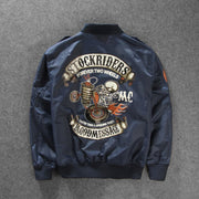 Stockriders Motorcycle Jackets Bomber Trench Men Baseball Skull Outerwear Men Pilot Windbreaker Thin Jackets Spring Autumn 2022