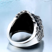 BEIER Chief Stainless Steel USA Indiana Motorcycle Rider Fashion Men&#39;s Skull Ring BR8-231 US Size 7-13