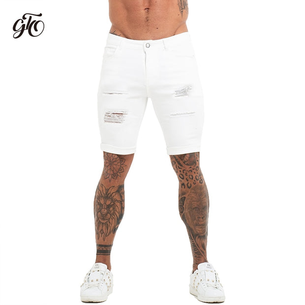 Hommes Shorts Jeans Denim Shorts Noir Taille Haute Déchiré D'été Jeans Shorts Pour Hommes Marque Plus La Taille Casual Streetwear dk03