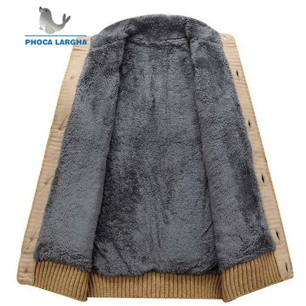 Men&#39;s Sweaters Winter Warm Thick Velvet Sweatercoat Single-breasted Cardigan Men Casual Sweaters Pattern Knitwear size 3XL