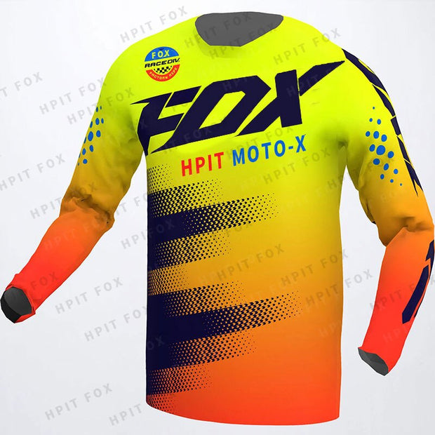 2022 Men&#39;s Downhill Jerseys HPIT FOX Mountain Bike MTB Shirts Offroad DH Motorcycle Jersey Motocross Sportwear Clothing FXR Bike