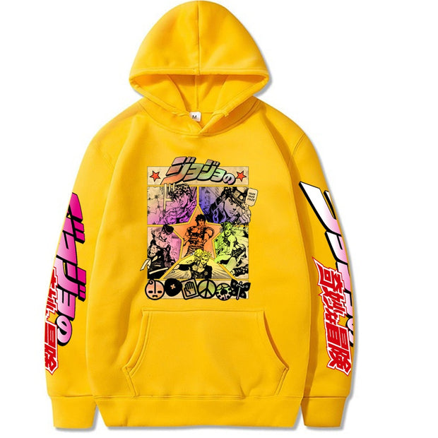 2021 Harajuku JOJO&#39;s Bizarre Adventure Unisex Hoodies Japanese Anime JOJO Printed Men&#39;s Hoodie Streetwear Casual Sweatshirts