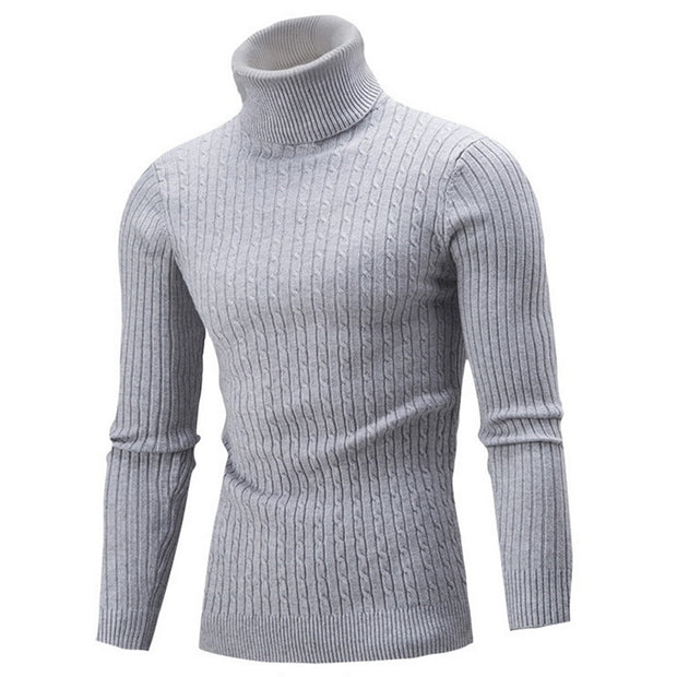 Winter Warm Turtleneck Sweater Casual Men&#39;s Rollneck Warm Knitted Sweater Keep Warm Men Jumper  Knit Woolen Sweater