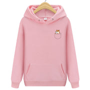 2021 New Popular Men&#39;s Casual Hoodies Streetwear Pocket dog printed Sweatshirt Pullover Sportswear Male Leisure Jacket Hood