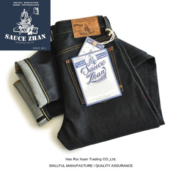 SauceZhan 310XX-HS Jeans Slim Fit Jeans Selvedge Jeans Raw Denim Indigo Jeans Hommes Livraison Gratuite Hommes Jeans Skinny