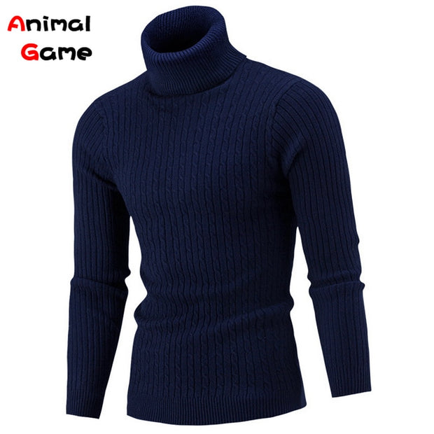 Winter Warm Turtleneck Sweater Casual Men&#39;s Rollneck Warm Knitted Sweater Keep Warm Men Jumper  Knit Woolen Sweater