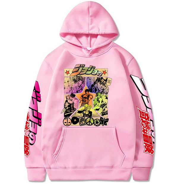 2021 Harajuku JOJO&#39;s Bizarre Adventure Unisex Hoodies Japanese Anime JOJO Printed Men&#39;s Hoodie Streetwear Casual Sweatshirts