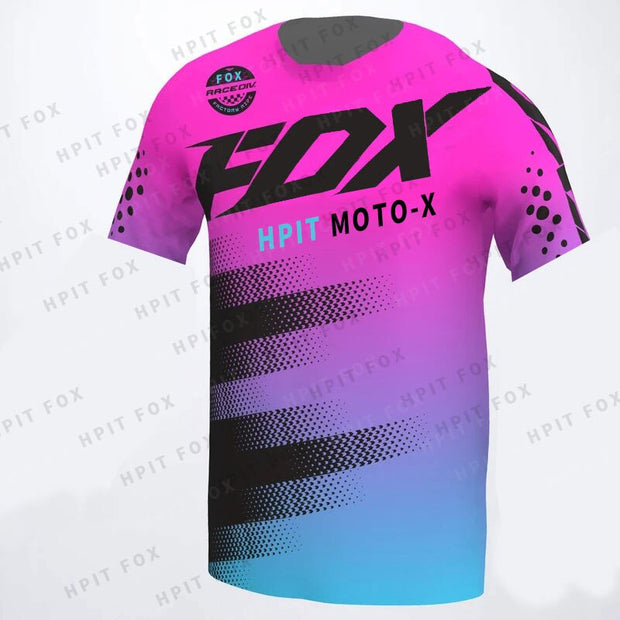 2022 Men&#39;s Downhill Jerseys HPIT FOX Mountain Bike MTB Shirts Offroad DH Motorcycle Jersey Motocross Sportwear Clothing FXR Bike