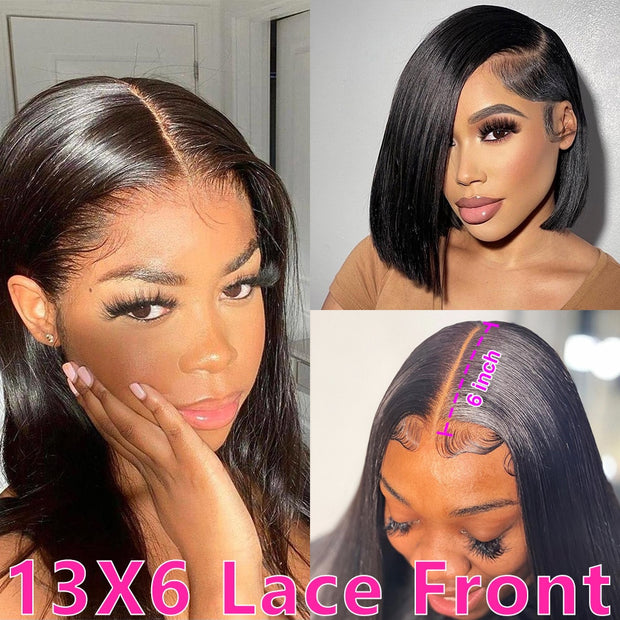 13x4 13x6 Lace Front Wig Short Bob Wigs Straight Lace Front Human Hair Wigs For Women Pre Pluck With Baby Hair Glueless Wig Remy