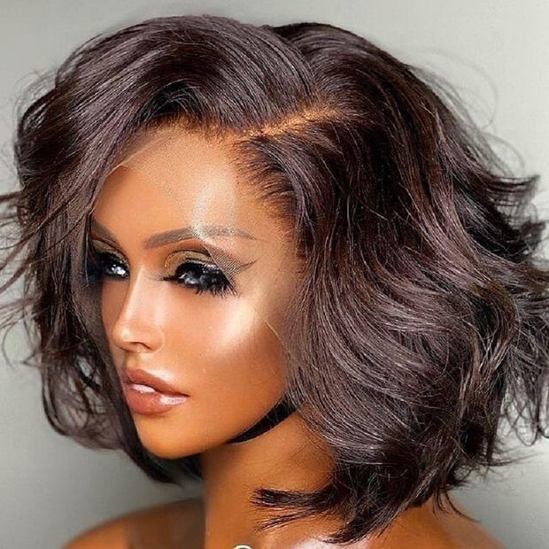 Body Wave 13x6 Lace Frontal Wigs Human Hair Short Bob Wig 13x4 Closure Wig 180 Density For Black Women Brazilian Remy Hair