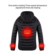 Thicken Electric Heated Jackets Down USB Down Cotton Outdoor Coat Hooded Winter Thermal Warmer Jackets Winter Outdoor
