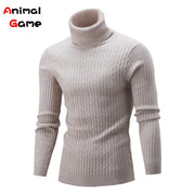 Winter Warm Turtleneck Sweater Casual Men&#39;s Rollneck Warm Knitted Sweater Keep Warm Men Jumper  Knit Woolen Sweater