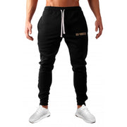 Black Joggers Sweatpants Men Cotton Print Casual Pants Gym Fitness Slim Drawstring Trousers Male Sportswear Running Track pants