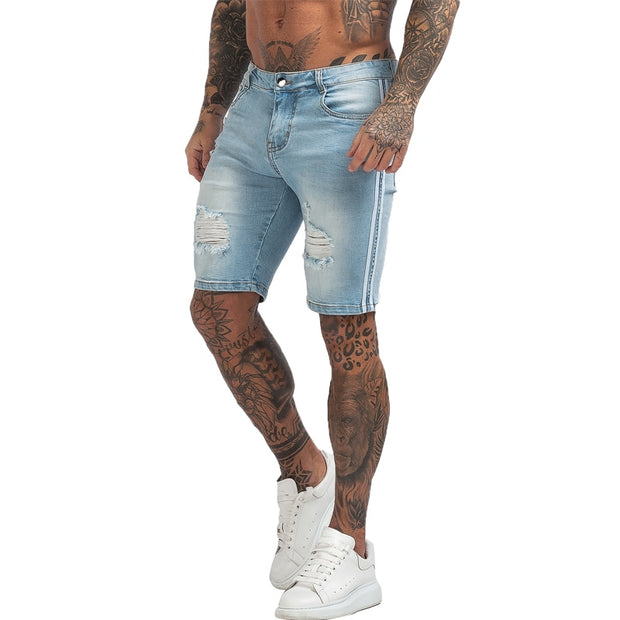 Hommes Shorts Jeans Denim Shorts Noir Taille Haute Déchiré D'été Jeans Shorts Pour Hommes Marque Plus La Taille Casual Streetwear dk03