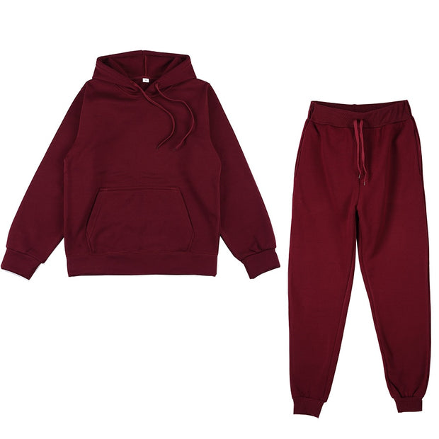 Tracksuits Men&#39;s Women&#39;s Hoodie Pants Set Oversized Long Sleeve Sportwear Tracksuit Set  Autumn Winter Suits On Fleece Men Women
