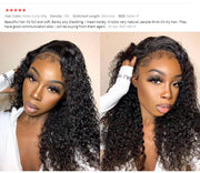 32in 250% Kinky Curly Wig 13x6 Lace Front Human Hair Wigs Transparent Lace Brazilian Pre Plucked Bleached Knots Wig for Women