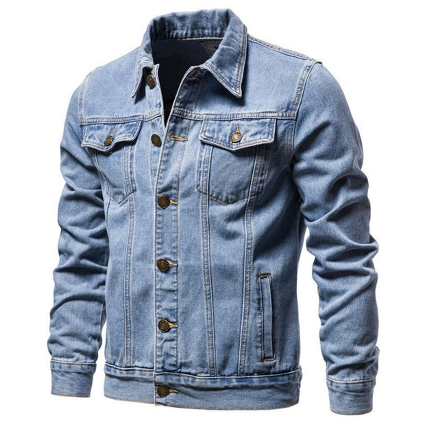 Men Light Blue Jean Jackets Casual Denim Coats New Men High Quality Wool Liner Thicker Winter Denim Jackets Warm Coats Size 6XL