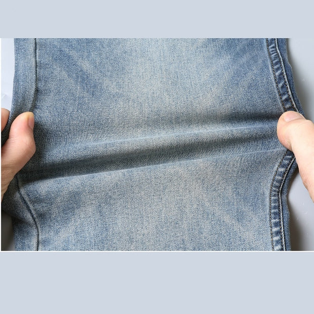 2022 SULEE  Brand Slim Fit New Men&#39;s Jeans Business Casual Elastic Comfort Straight Denim Pants Male High Quality  Trousers