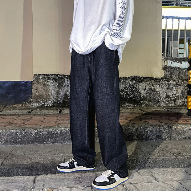 Men&#39;s jeans Neutral Wide Leg Denim Trousers Loose Straight Men Jeans asthetic Man Jeans Pants for boy Casual Baggy hip hop 2022
