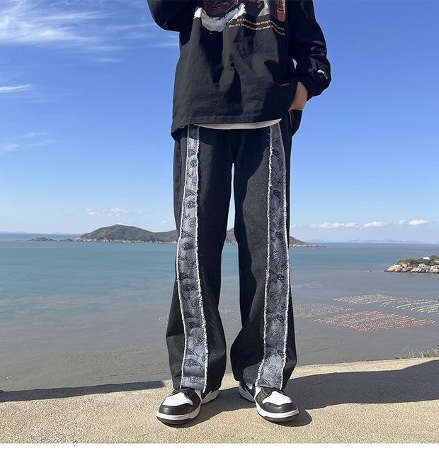 Men&#39;s jeans Neutral Wide Leg Denim Trousers Loose Straight Men Jeans asthetic Man Jeans Pants for boy Casual Baggy hip hop 2022