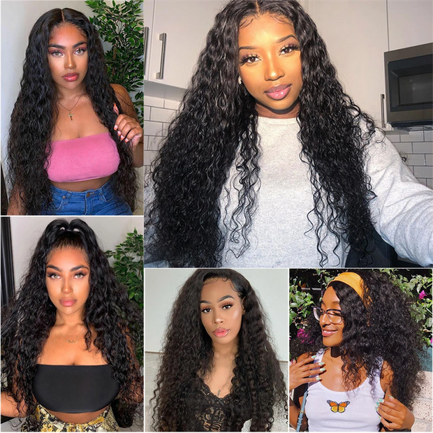 Straight Body Curly Water Deep Wave Bundles SOKU 28 30 inch Brazilian Hair Weave Bundles Remy Hair Weave Natural Color 1PC