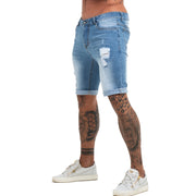 Hommes Shorts Jeans Denim Shorts Noir Taille Haute Déchiré D'été Jeans Shorts Pour Hommes Marque Plus La Taille Casual Streetwear dk03